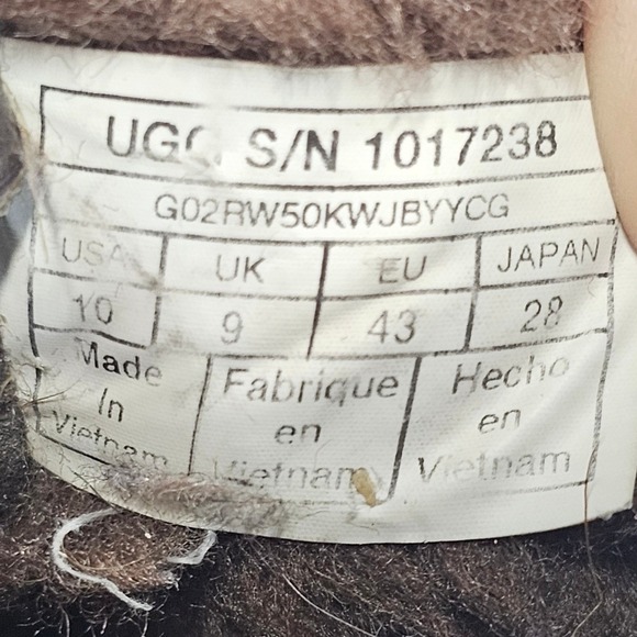 UGG Men's Harkley Waterproof Brown Leather Boots Size 10 - Picture 8 of 8